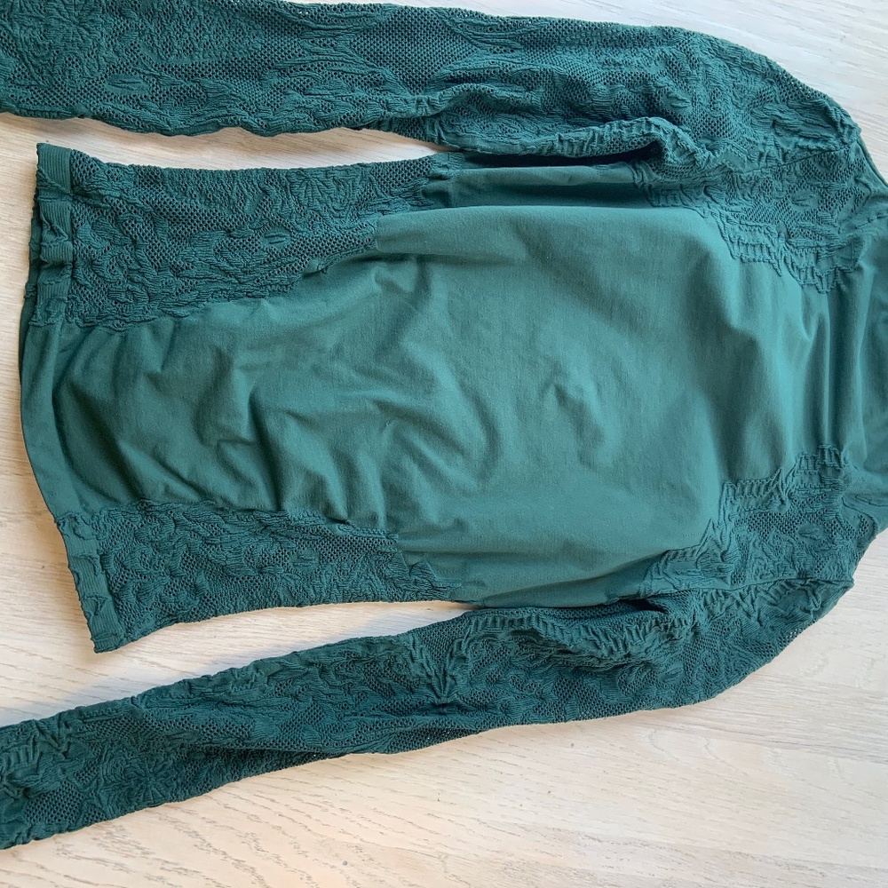 Free People Intimately Womens Top Lace Long Sleeve High Neck